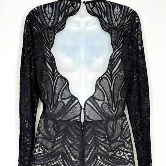 REVOLVE SAYLOR BLACK LACE RYANN ROMPER OPEN BACK SIZE MEDIUM - Picture 10 of 14